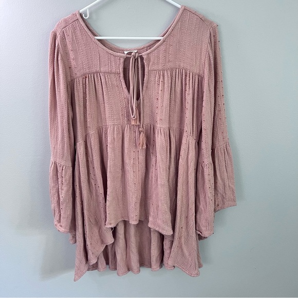 En Creme Tops En Creme Blush Pink Flowy Boho Tunic Medium Poshmark